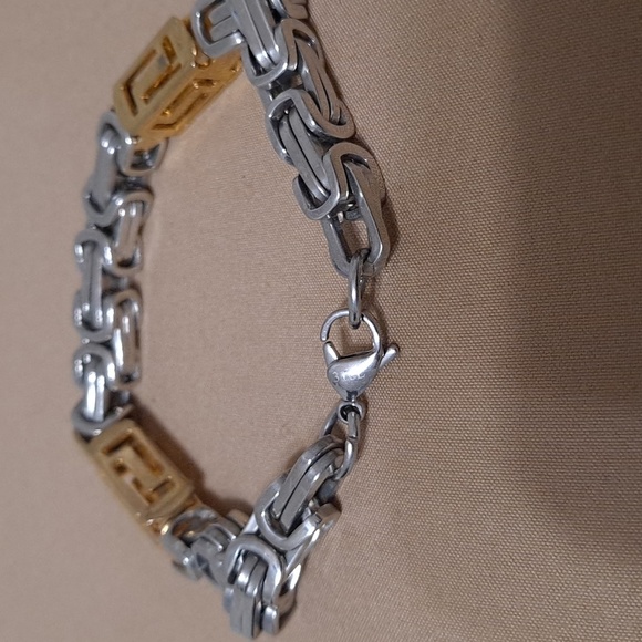 Authentic stainless steel necklace and bracelet set - Picture 3 of 4